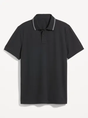 Tipped-Collar Classic Fit Pique Polo for Men