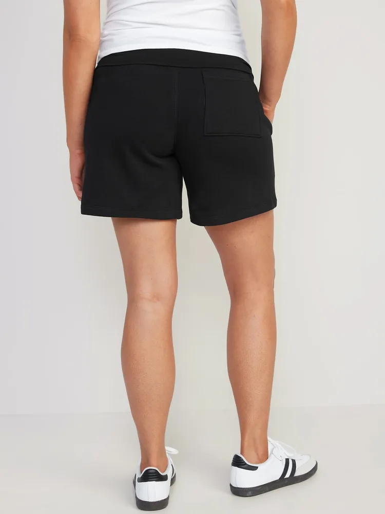 Old Navy Maternity Rollover-Panel Sweat Shorts -- 6-inch inseam