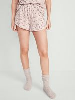 High-Waisted Floral-Print Sunday Sleep Shorts -- 3.5-inch inseam