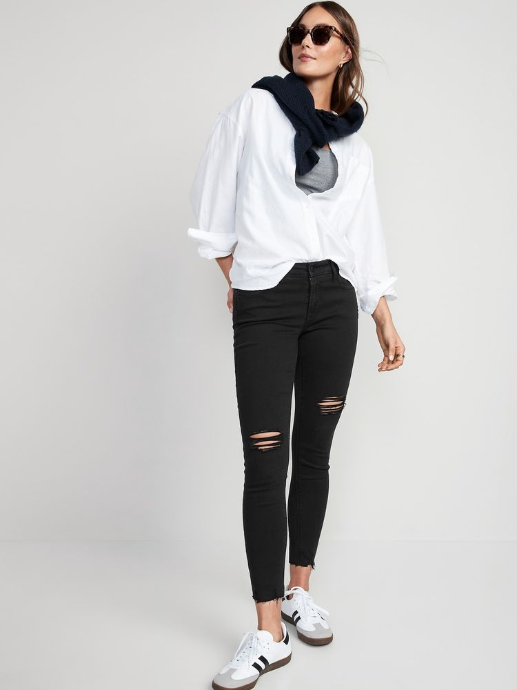 Mid-Rise Rockstar Super-Skinny Jeans