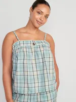 Striped Smocked Pajama Cami Swing Top