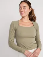 UltraLite Rib-Knit Bolero Top