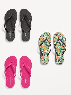 Flip-Flop Sandals 3-Pack for Women