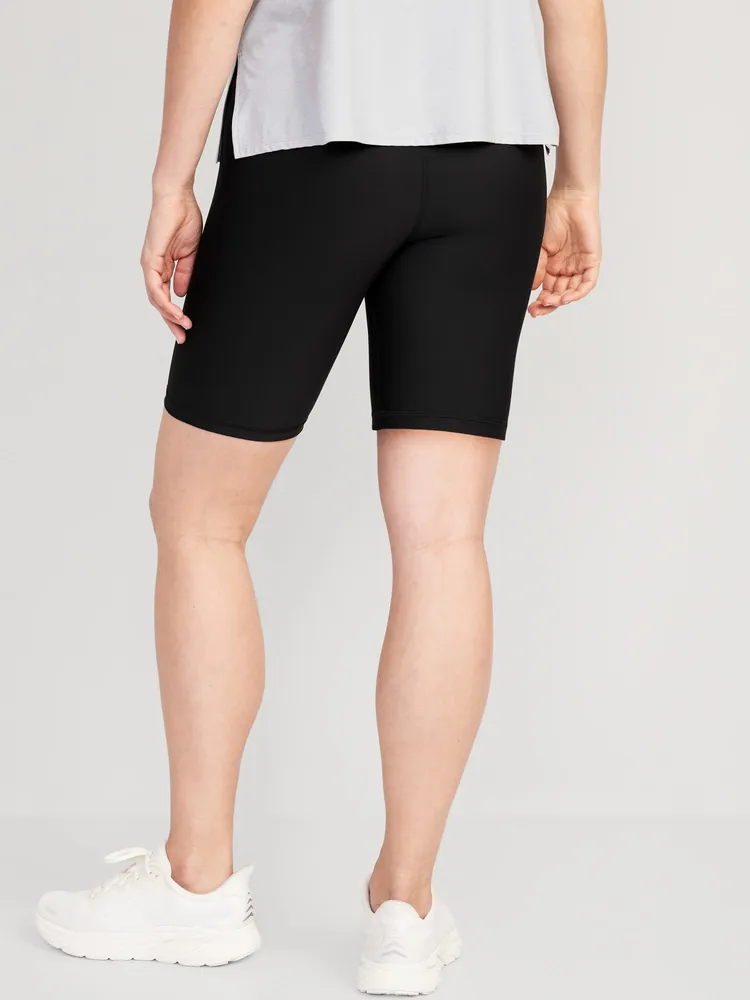 Maternity Full Panel PowerSoft Postpartum Support Biker Shorts -- 8-inch inseam