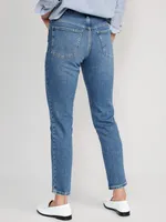 High-Waisted Button-Fly OG Straight Ankle Jeans