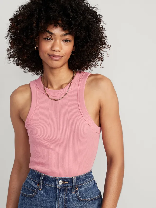 Fitted Rib-Knit Tank Top for Women, Old Navy