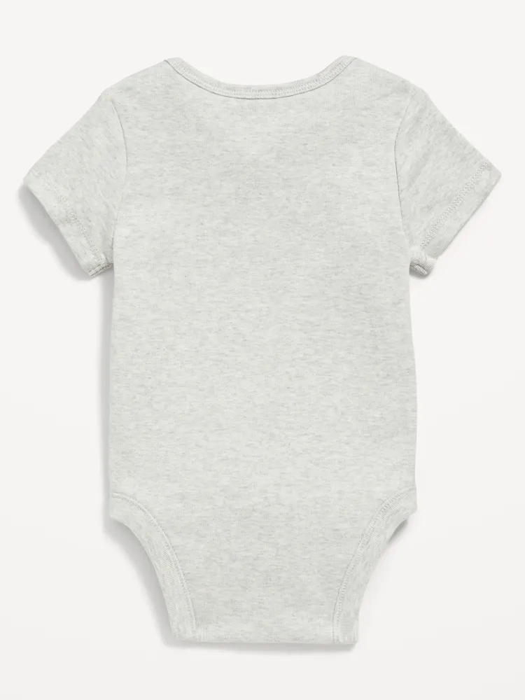 Unisex Short-Sleeve Graphic Bodysuit for Baby