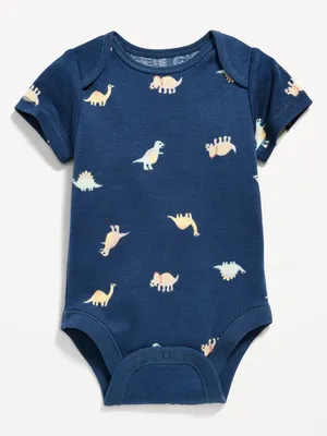 Unisex Short-Sleeve Printed Bodysuit for Baby