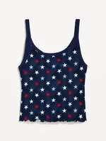 Matching Print Crop Tank Top