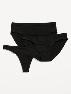 100% Cotton Girls' Brief Panties, Girl Underwear Multiple Pack of 3PACK 