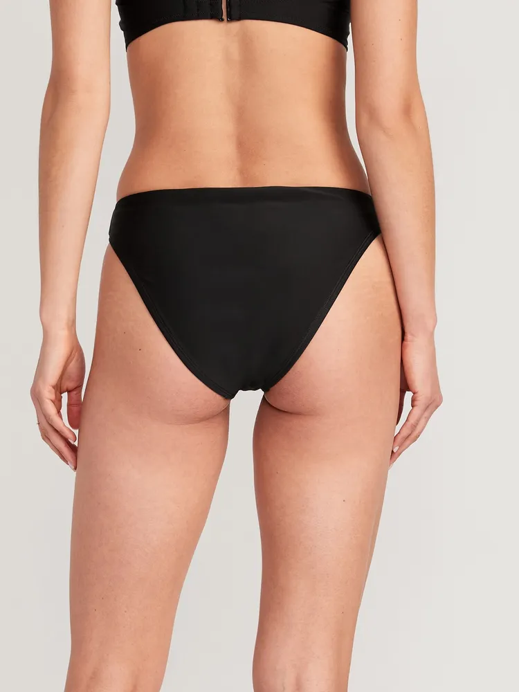High-Waisted French-Cut Rib-Knit Bikini Underwear for Women