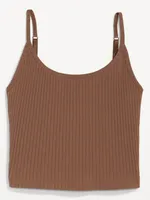 Rib-Knit Crop Tank Top