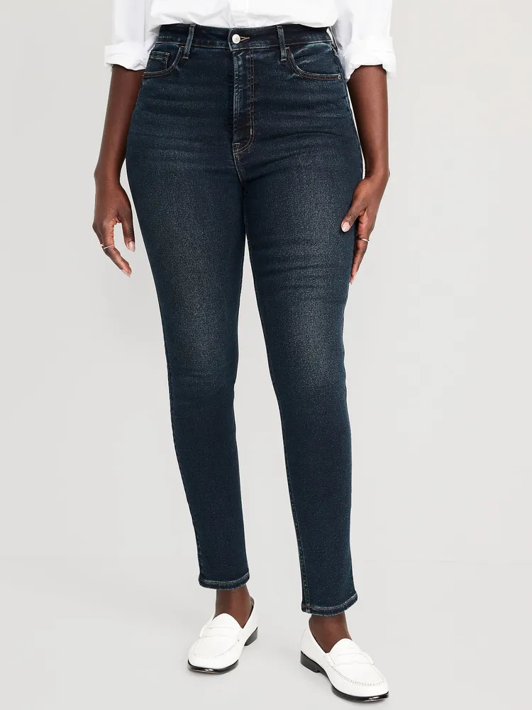 Old Navy Higher High-Waisted Rockstar 360° Stretch Super-Skinny Jeans for  Women