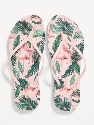 Printed Flip-Flop Sandals