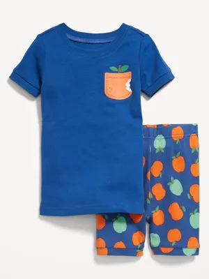 Pyjama ajusté à imprimé assorti unisexe pour Tout-petit et Bébé