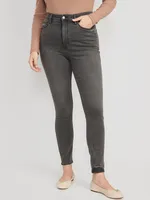 Higher High-Waisted Rockstar 360° Stretch Gray-Wash Super Skinny Jeans