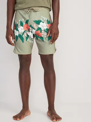 Printed Built-In Flex Board Shorts for Men -- 8-inch inseam