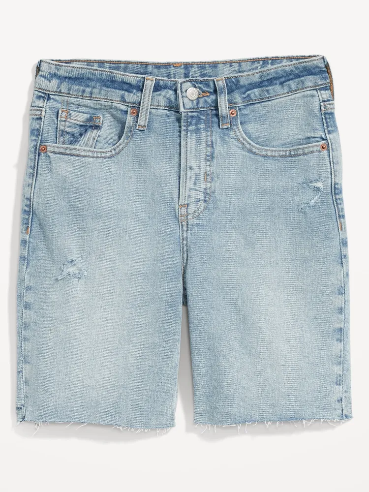 Old Navy High-Waisted OG Straight Jean Shorts for Women -- 7-inch