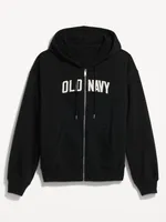 Slouchy Logo Graphic Zip Hoodie