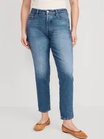 High-Waisted Button-Fly OG Straight Ankle Jeans