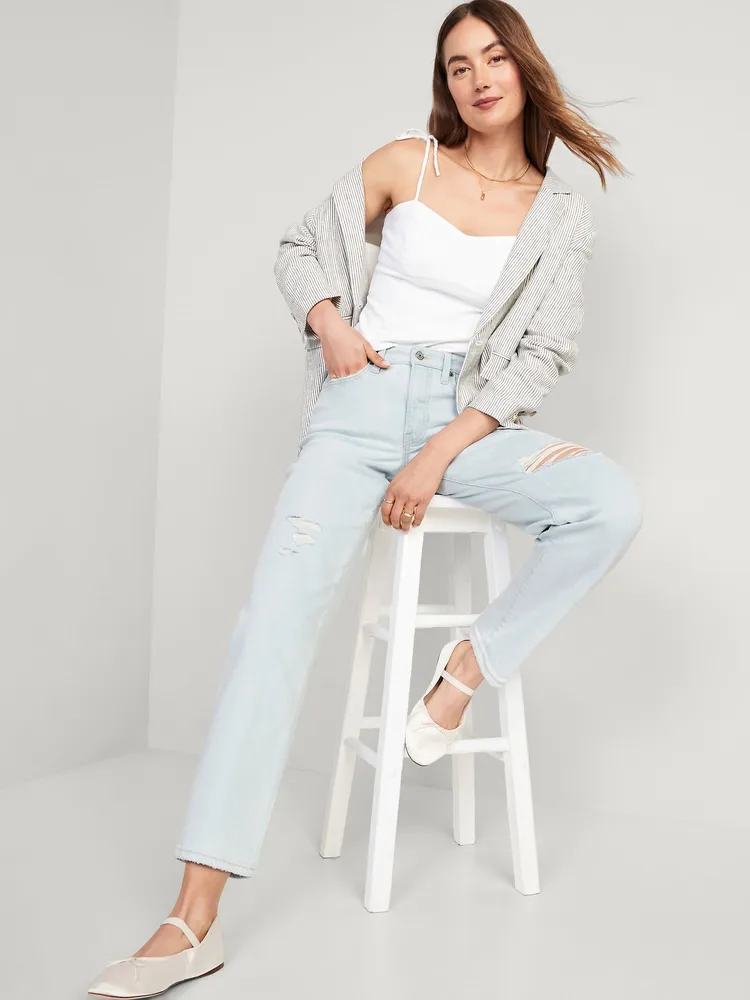 High-Waisted OG Loose Ripped Jeans for Women