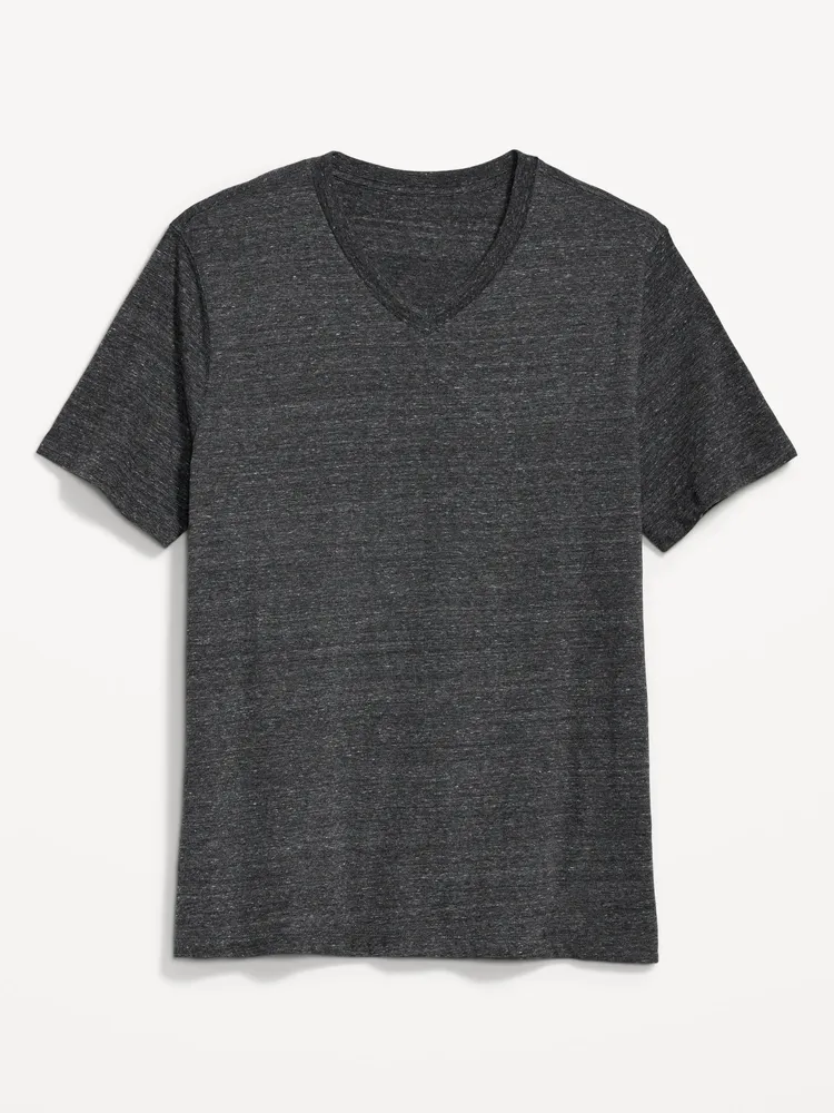 Soft-Washed V-Neck Slub-Knit T-Shirt for Men