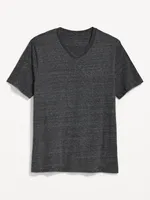 Soft-Washed V-Neck Slub-Knit T-Shirt for Men