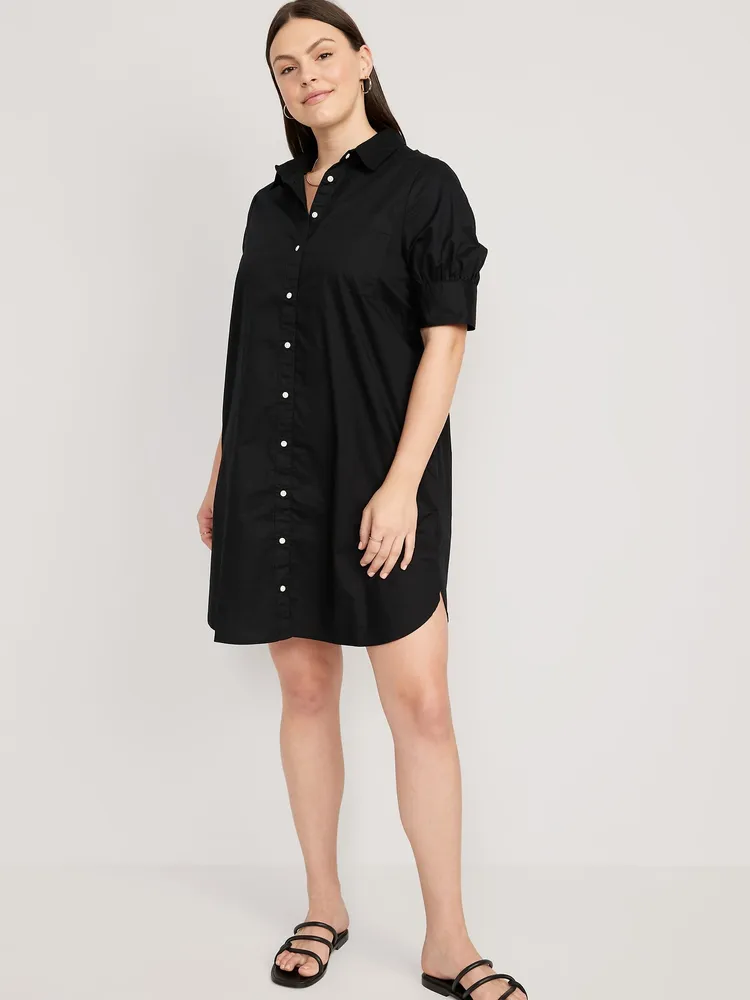 Short-Sleeve Shirt Dress