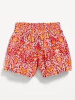 Matching Printed Smocked-Waist Pull-On Shorts for Baby