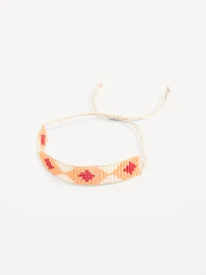 Gold-Plated Adjustable Beaded Bracelet for Women