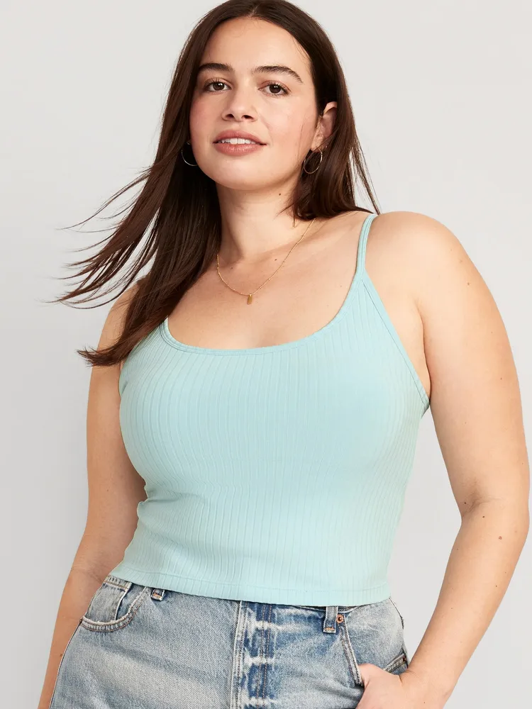 Rib-Knit Crop Tank Top