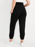 Maternity Rollover-Waist Jogger Sweatpants