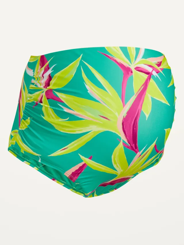 Maternity Rollover-Waist Swim Bottoms