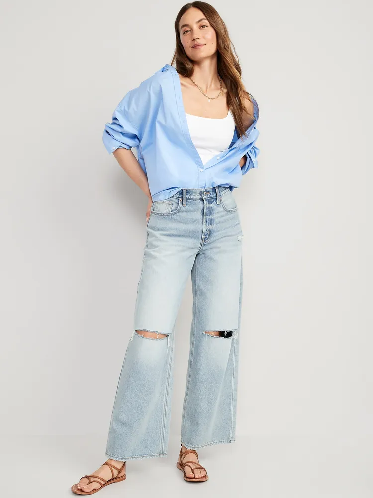 Old Navy Extra High-Waisted Baggy Wide-Leg Jeans for Women