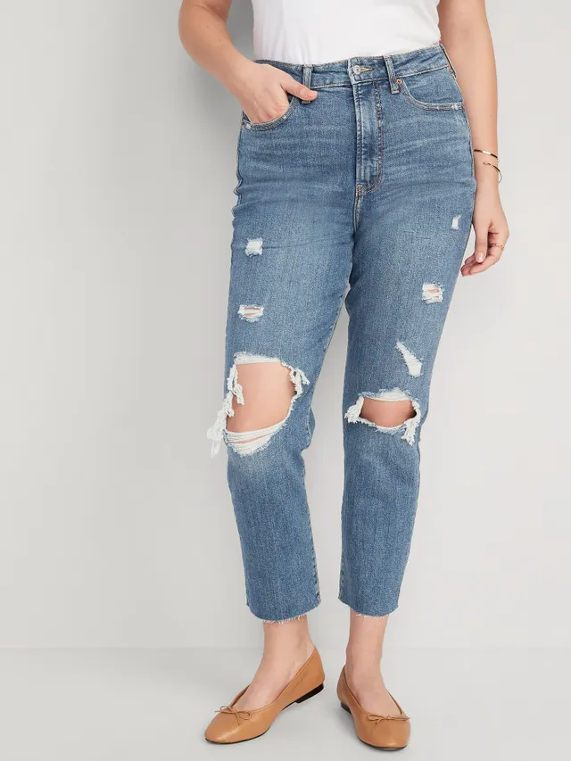 AE Stretch Super High-Waisted Ankle Straight Jean