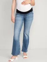 Maternity Front-Low Panel Flare Jeans