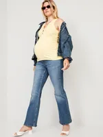 Maternity Front-Low Panel Flare Jeans