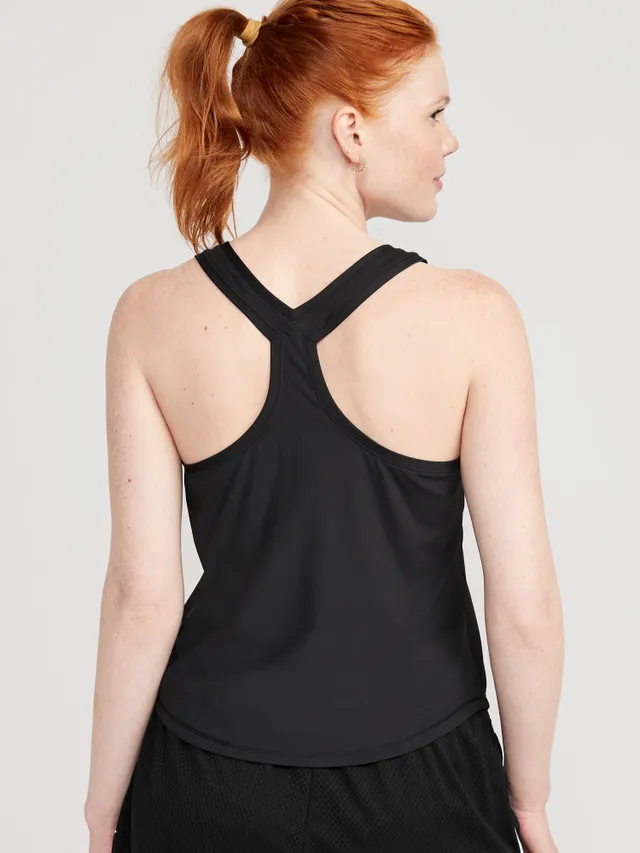 PowerSoft Cropped Racerback Tank Top for Women