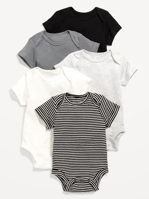 Unisex Short-Sleeve Bodysuit 5-Pack for Baby