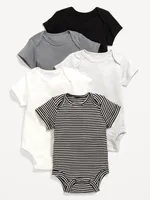 Unisex Short-Sleeve Bodysuit 5-Pack for Baby