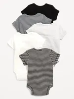 Unisex Short-Sleeve Bodysuit 5-Pack for Baby