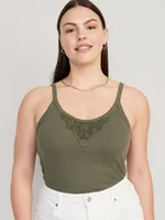 Lace-Trim Tank Top