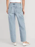 Mid-Rise Boyfriend Loose Jeans