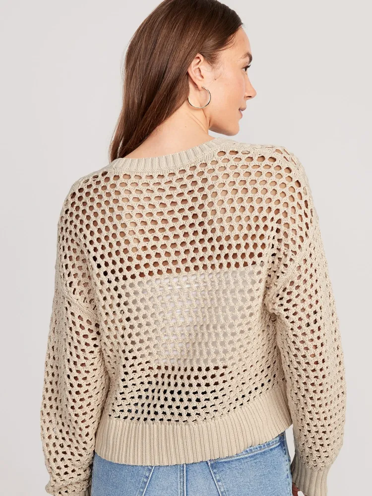 Textured Open-Front Sweater