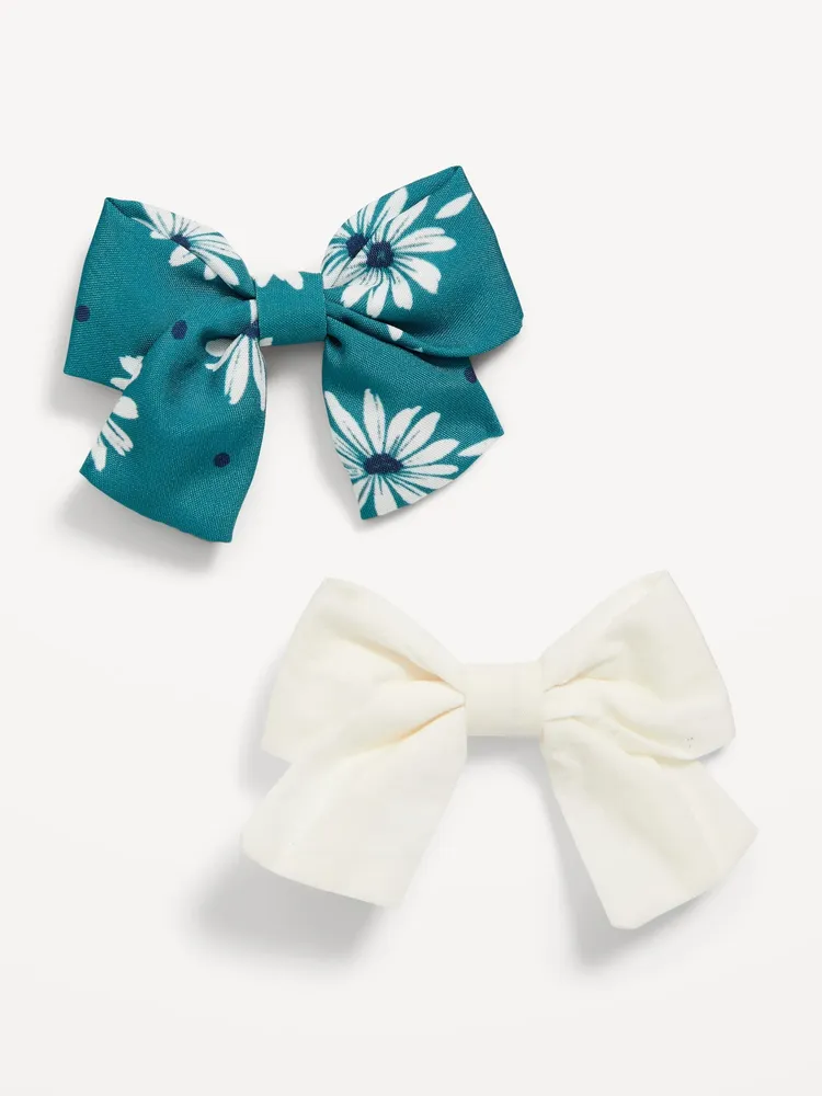 Bow-Tie Hair Clips Variety 2-Pack for Girls