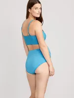 Maternity Rollover-Waist Swim Bottoms