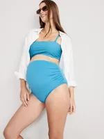 Maternity Rollover-Waist Swim Bottoms