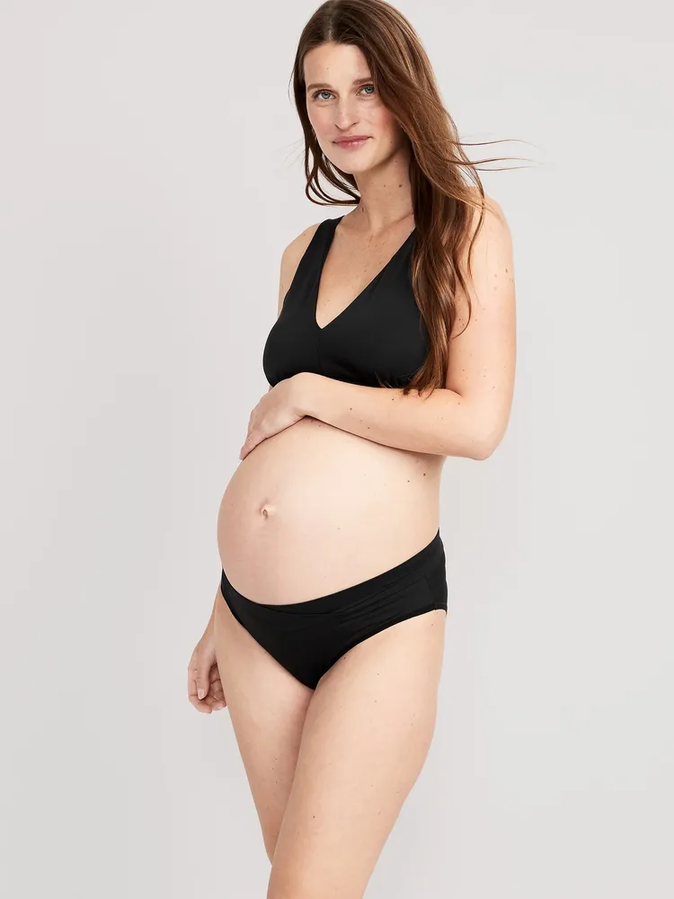 Old Navy Maternity 5-Pack No-Show Low-Rise Soft-Knit Bikini