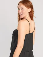 Satin Lounge Tank Top for Women