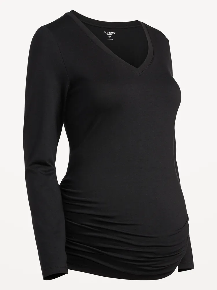 Old Navy Maternity EveryWear Fitted V-Neck Long-Sleeve T-Shirt